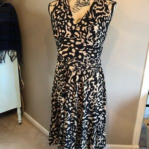 Jones New York Black and Cream Backless Dress
